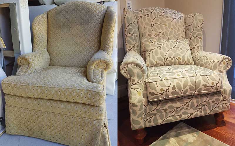 Restoration & Reupholstery - Lounge Wingback Chair