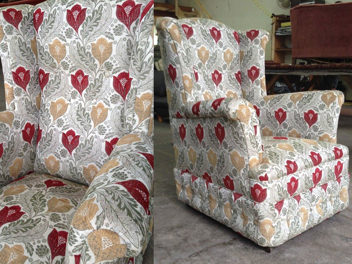 Project 003 - Wingback Armchair - Domestic Furniture Restoration & Reupholstery